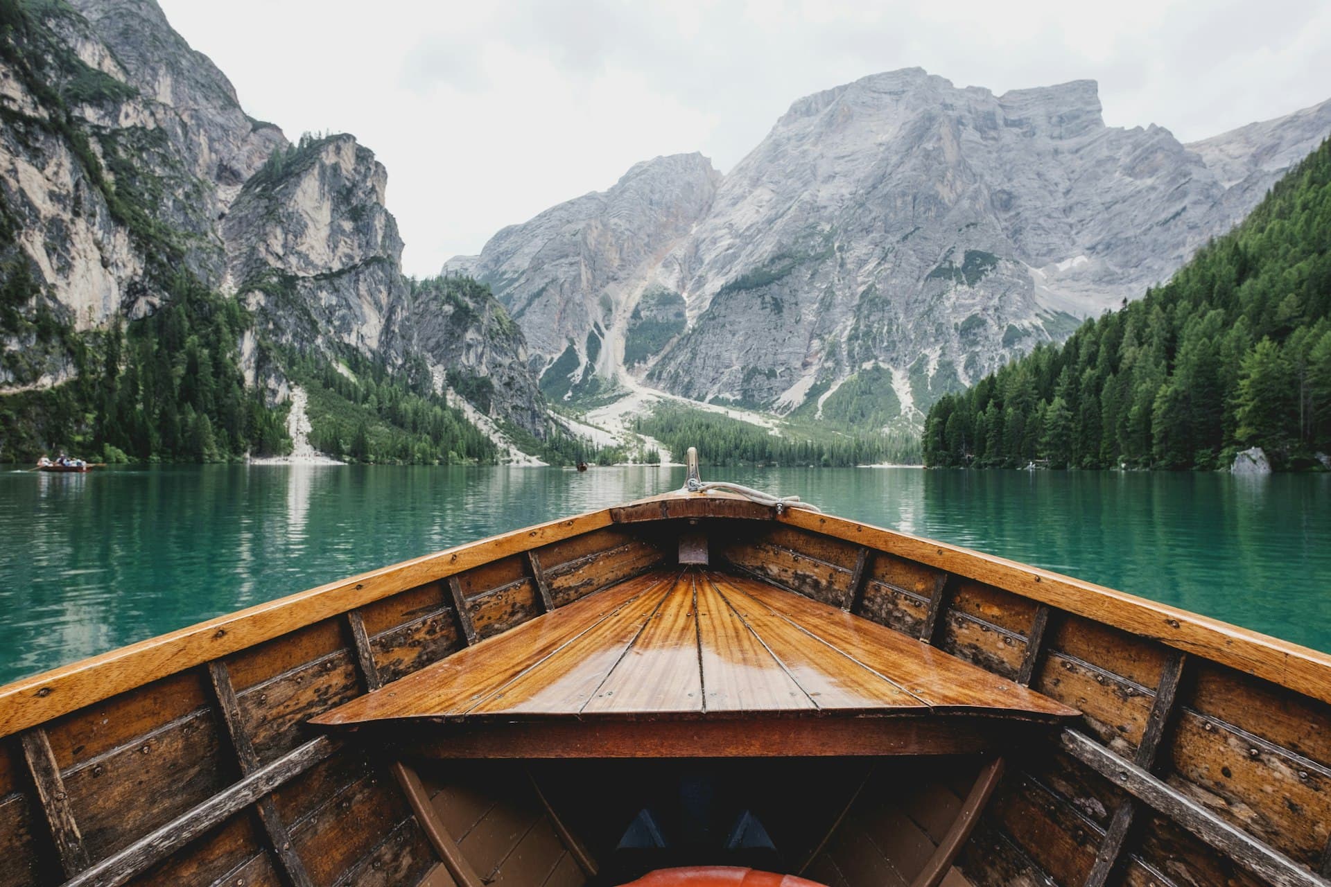Mountain lake at dawn