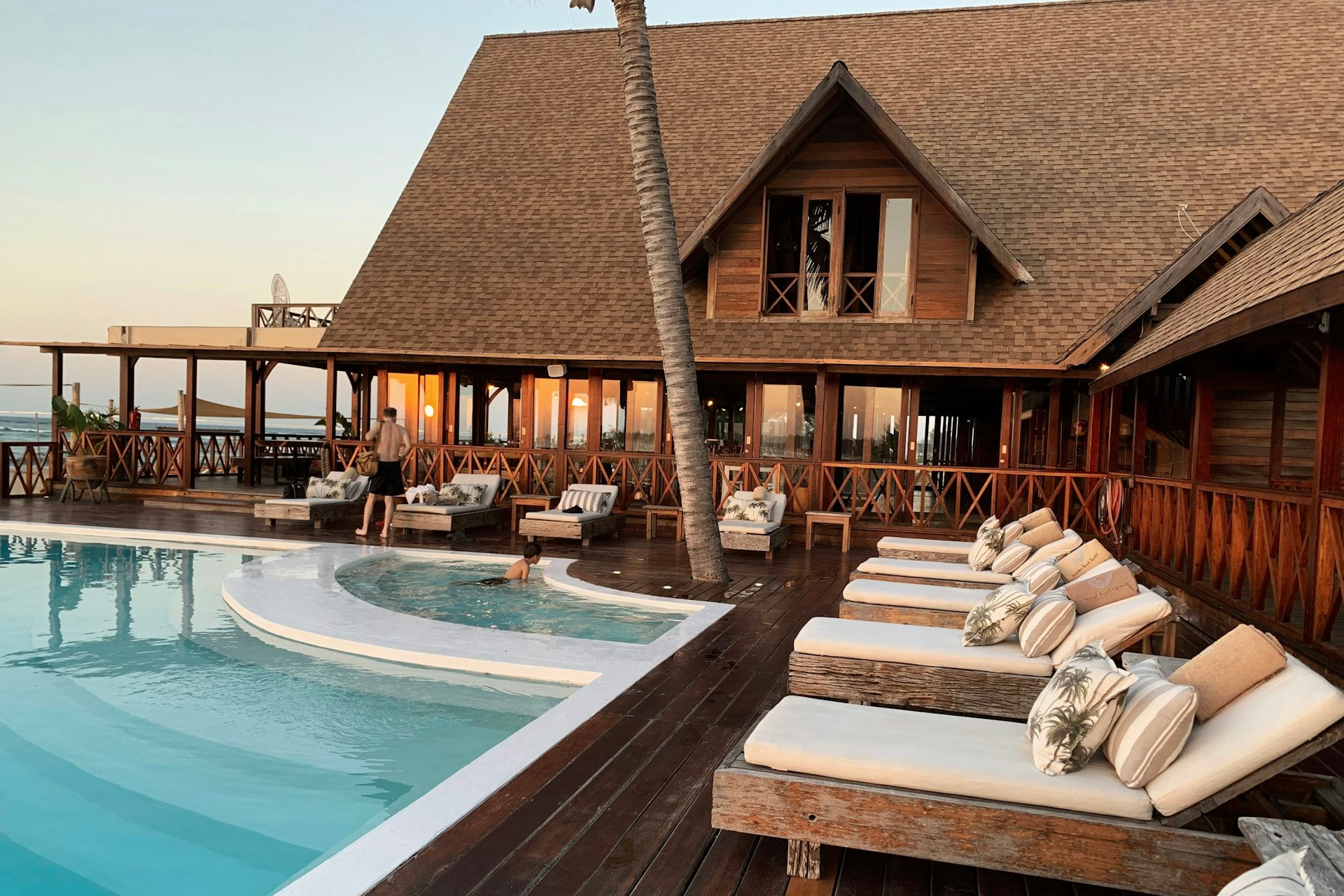 Beachfront hotel resort with pool